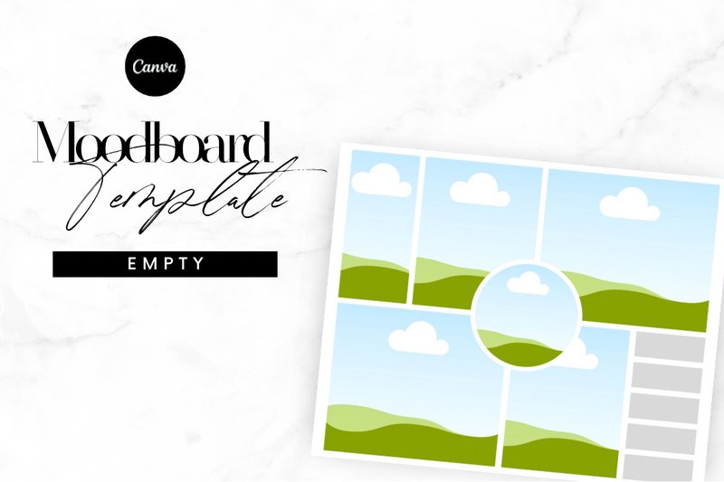 Empty Mood Board Canva Template (by liummati)