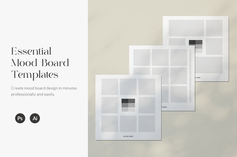 Essential Mood Board Set (by yulistudio)