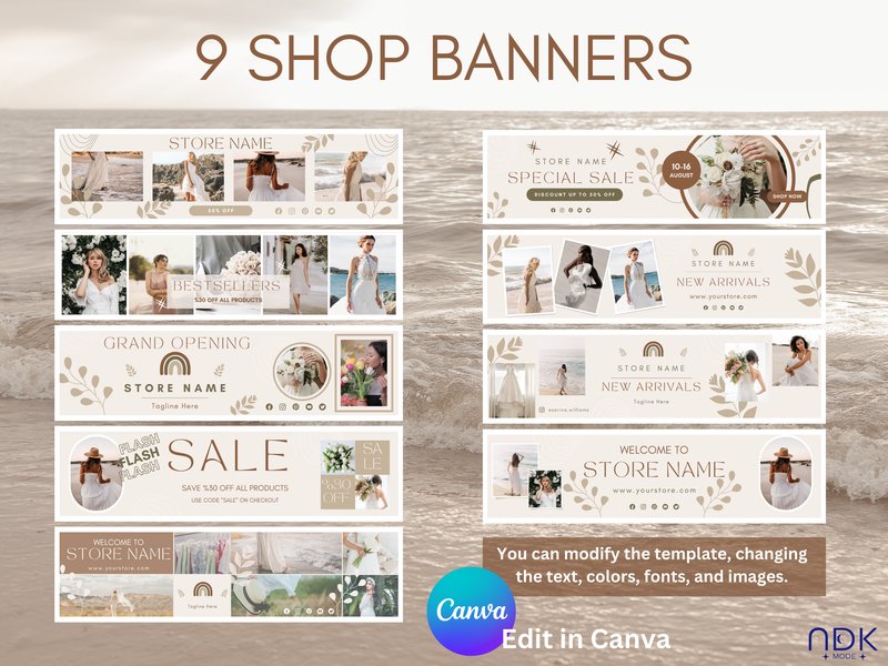 Etsy Shop Branding Kit in Canva (by NdkMode)