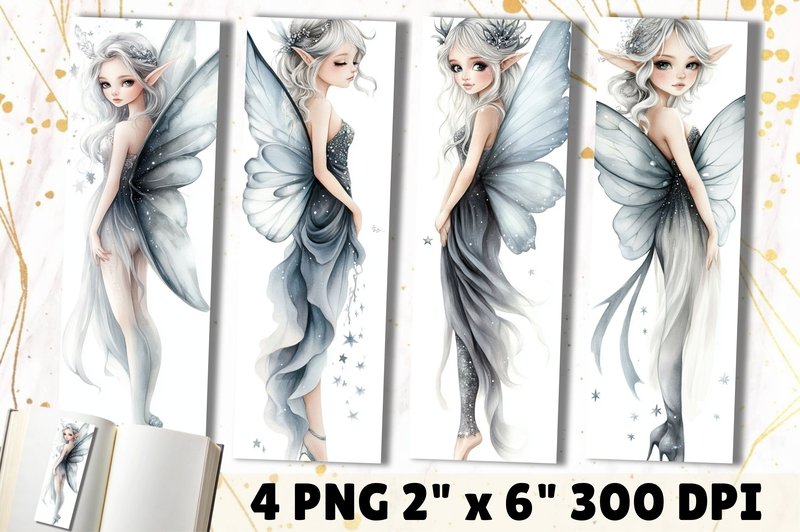 Fairy Fantasy Bookmark Designs (by Lazy Cow)