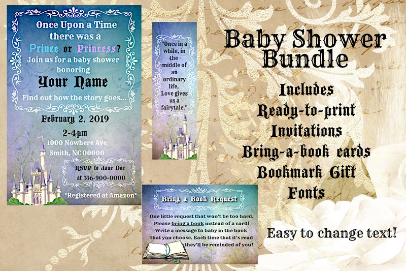 Fairytale Baby Shower Bundle (by artylundy)