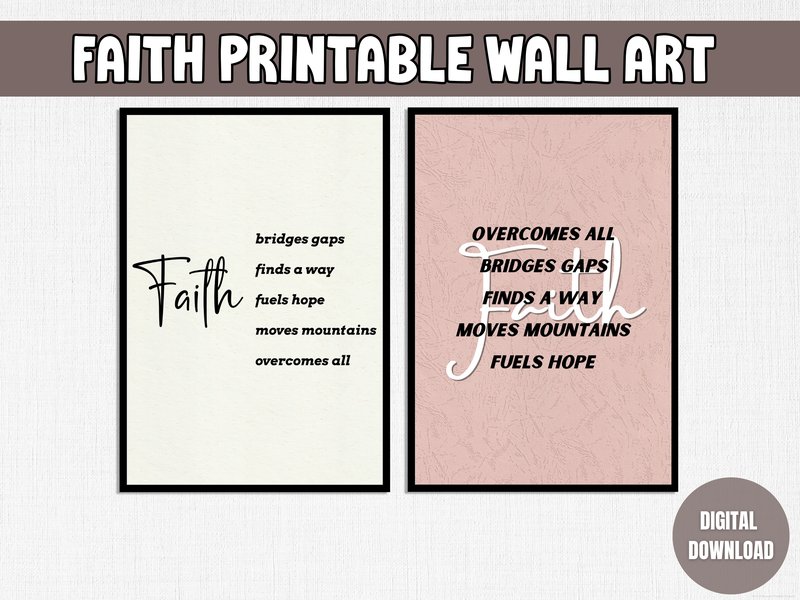 Faith Quotes Printable Wall Art (by Sunshines and Rainbows)