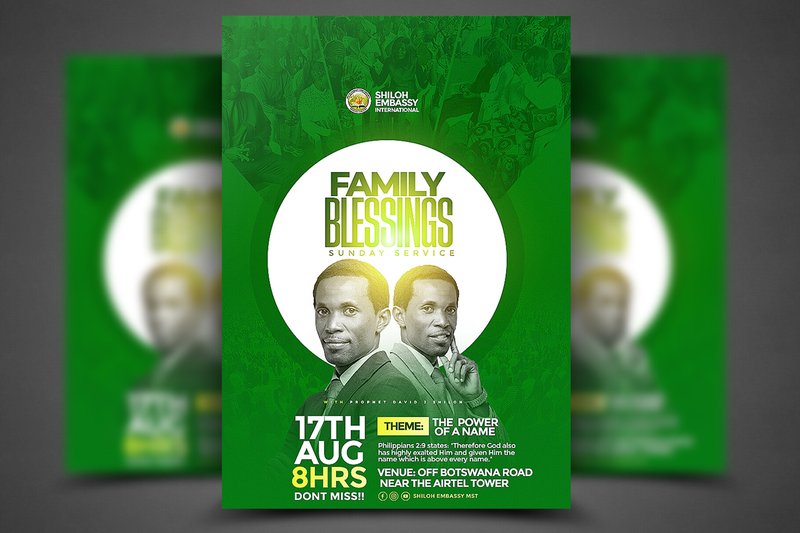 Family Blessing Church Flyer Template (by churchflyertemplates)