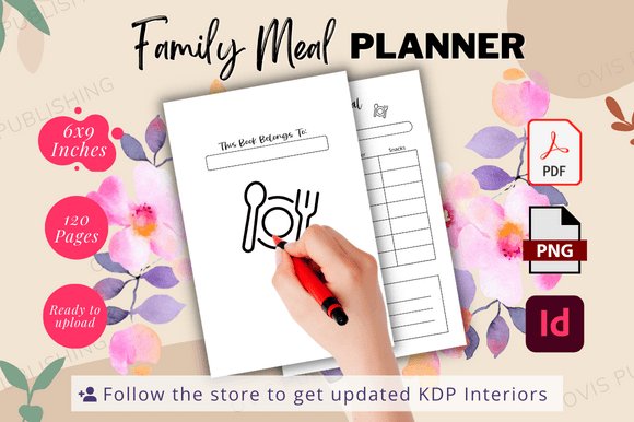Family Meal Planner | KDP Low Content (by Ovi's Publishing)