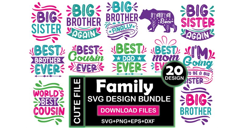 Family SVG Design Bundle (by BlackDogsMedia)