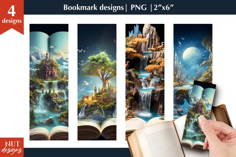 Fantasy World Bookmark Designs, Bookmark (by natalia.kurtidi)