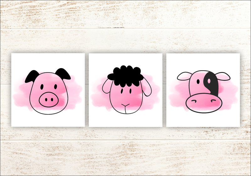 Farm Animals Design Nursery Decor (by Screech Owl Supply)