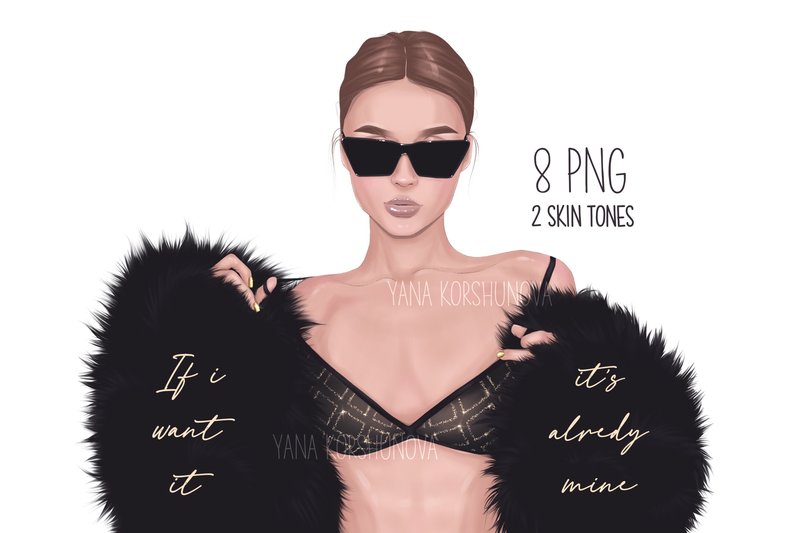 Fashion Girl, Fashion Illustration Png (by YanaArt)
