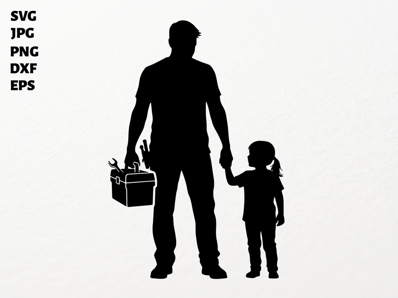 Father Daughter DIY SVG for Cricut (by svgstudiofiles)