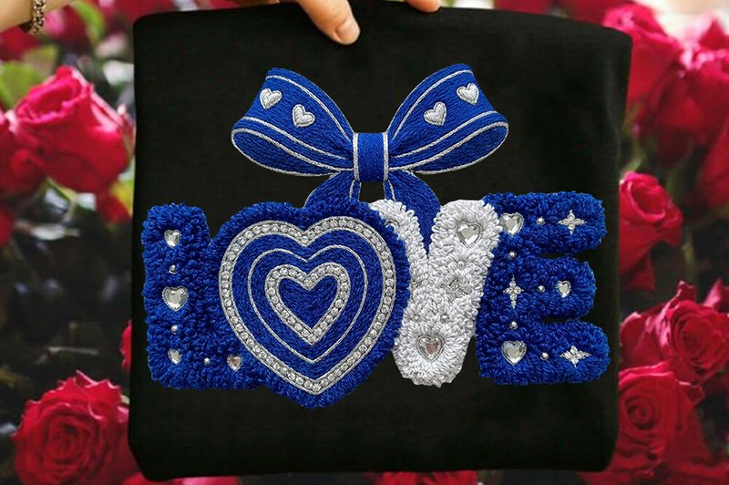 Faux Yarn Love PNG Sublimation Graphic (by Tees Town)