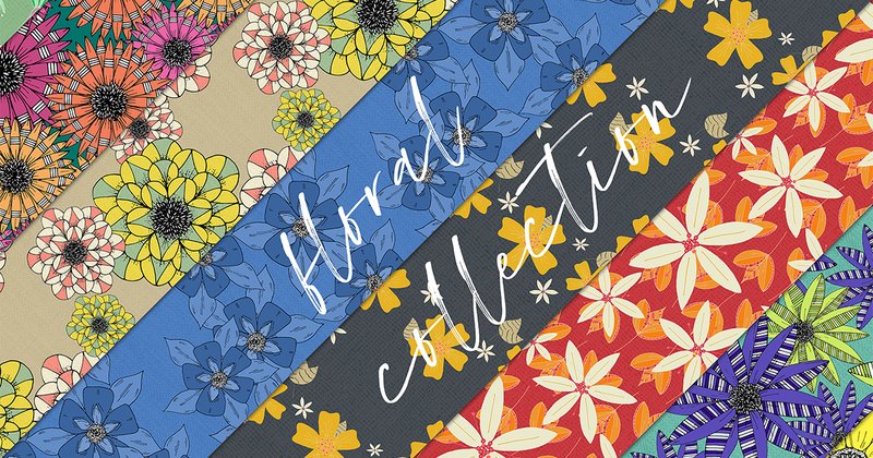 Floral Patterns and Illustrations Bundle (by brightgrayart)