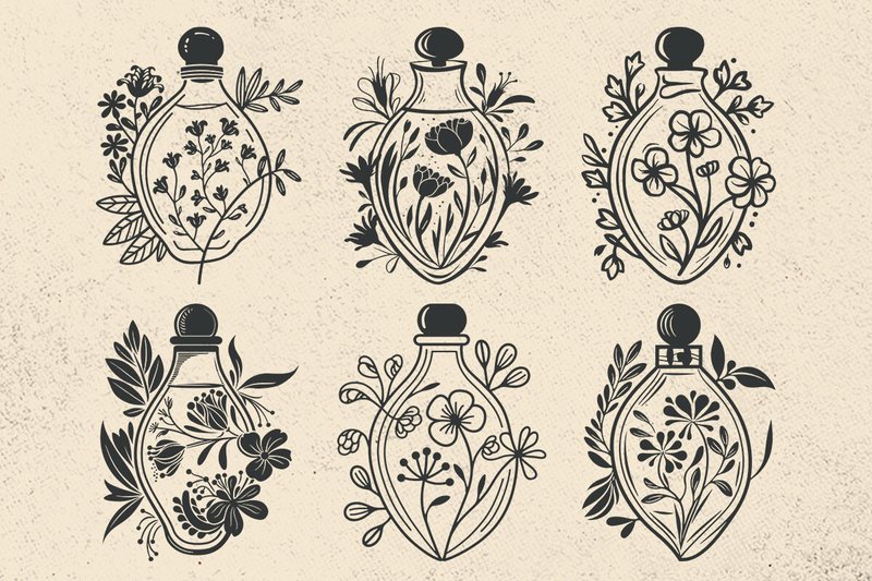 Floral Potion Bottle SVG, Halloween SVG (by uzzalroyy9706)