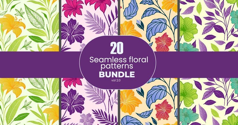 Floral Seamless Patterns Bundle (by grapheezy329)