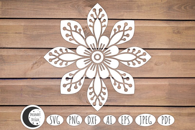 Floral Svg, Flower Svg, Mandala Svg (by DreanArtDesign)