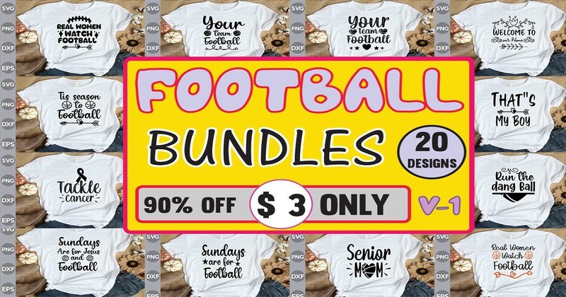 Football SVG Bundle (by thesvgfactory)