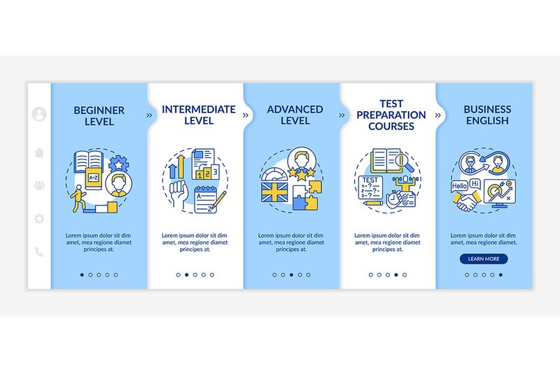 Foreign Language Learning Levels (by IMG visuals icons)