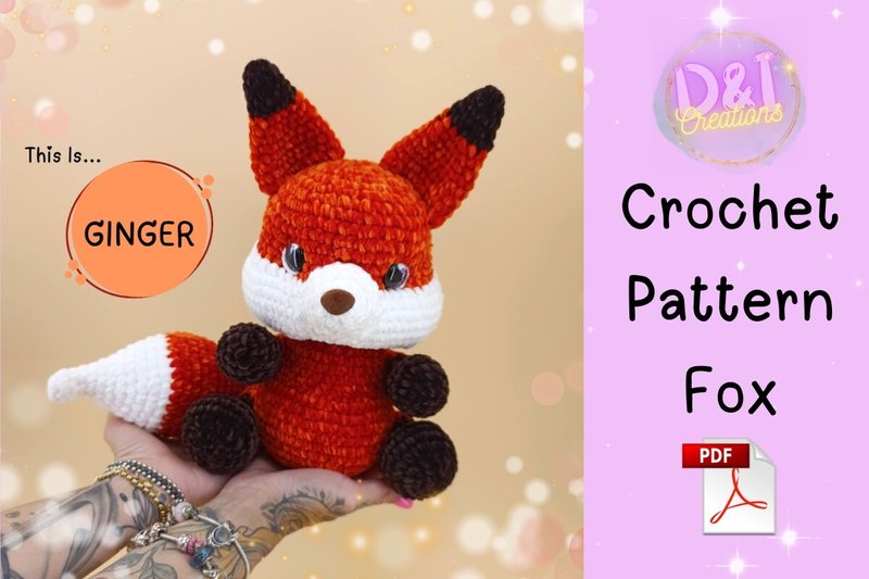 Fox Crochet Pattern Amigurumi Pdf (by diamigurumicreations)
