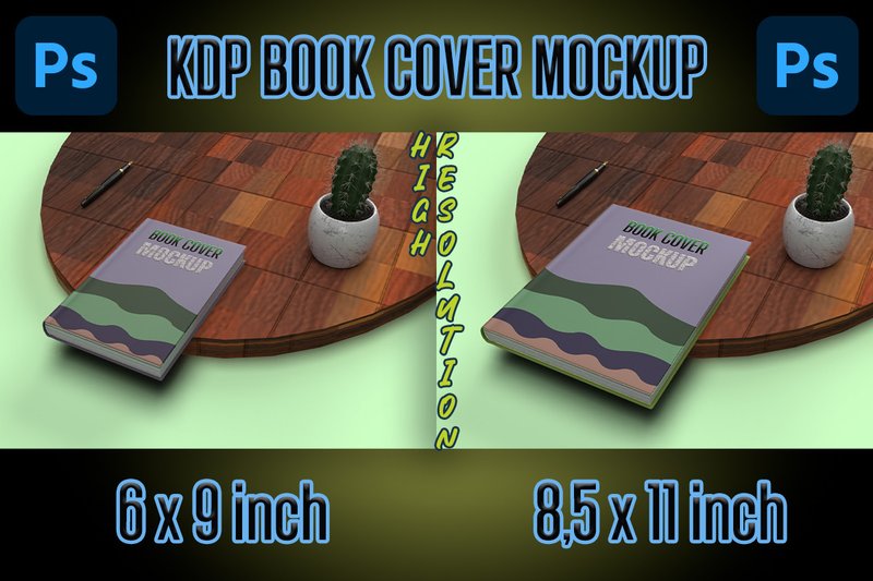 Free Kdp Cover Book Mockups (by Rami's design)