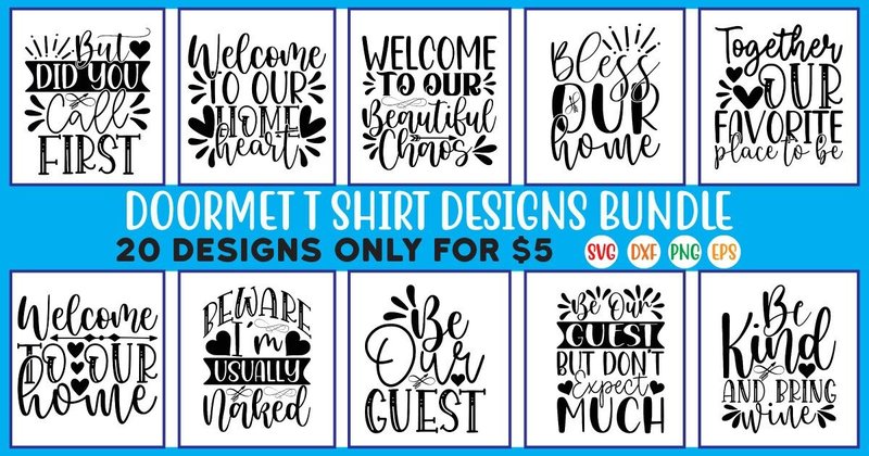 Funny Doormat SVG Designs Bundle Vol.06 (by DesignPark)