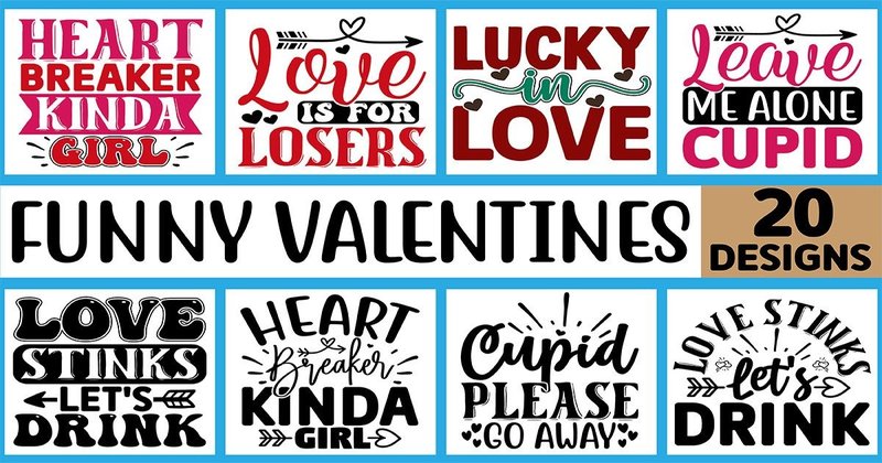 Funny Valentine's Day SVG Bundle (by MK_Design Store)