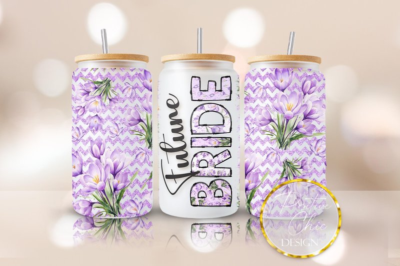 Future Bride Glitter Libbey Glass Wrap (by PositiveChic)