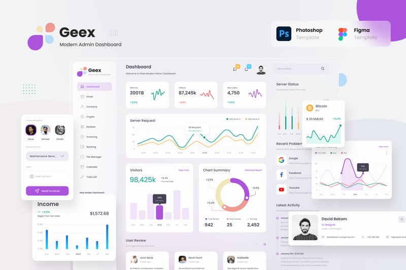Geex - Modern Elegant Admin Dashboard UI (by peterdraw)