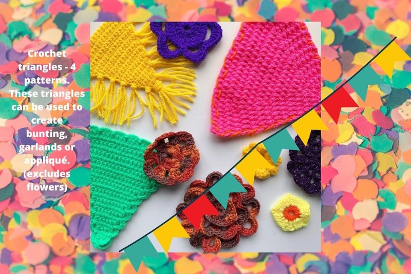 Geometric 4 Crochet Triangle Bunting (by nadia12)