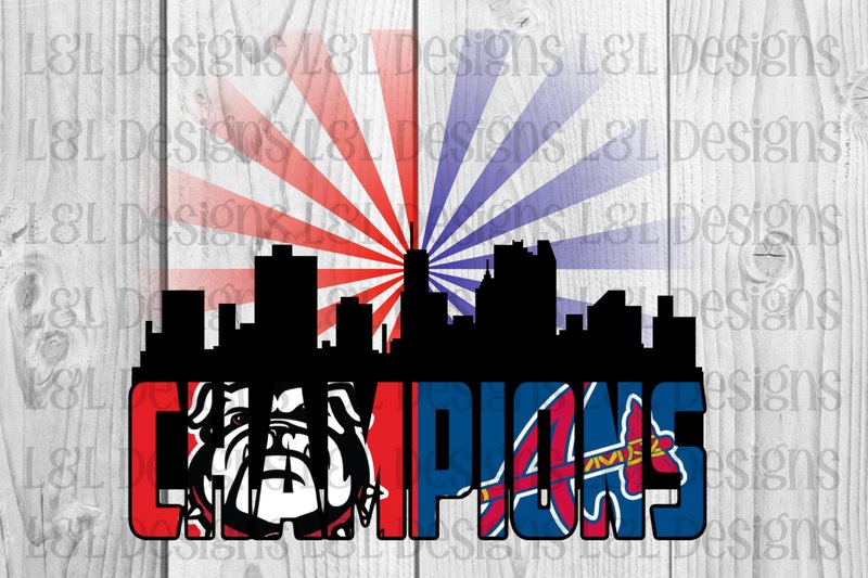 Georgia Braves Skyline Champions Graphic (by L and L Designs)