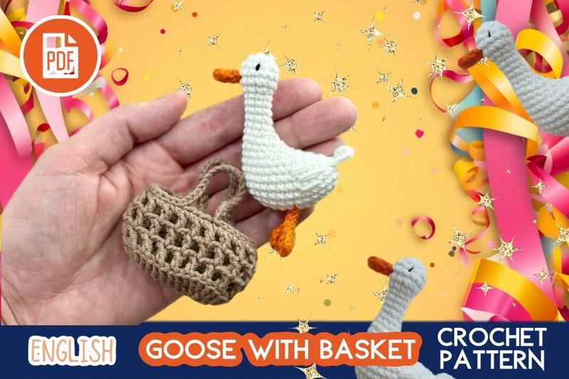 Goose with Basket PDF / Crochet Pattern (by \u041e\u043b\u044c\u0433\u0430 \u041b\u0430\u0431\u0443\u0442\u0438\u043d\u0430)