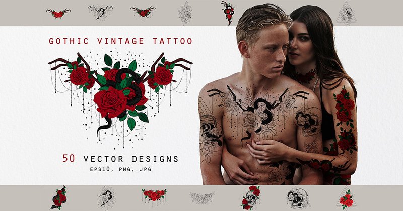 Gothic Vintage Tattoo Bundle (by iuvmiro)