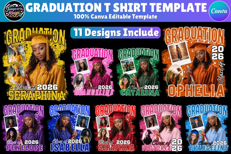 Graduate 2026 T Shirt Canva Template (by Canva Magic)