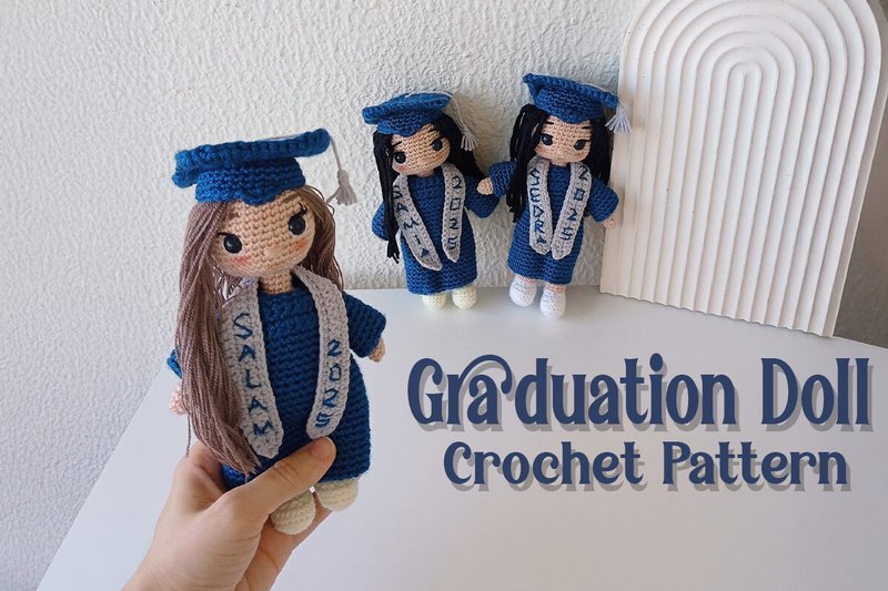Graduation Doll Crochet Pattern (by Gaida Aamigurumi Store)