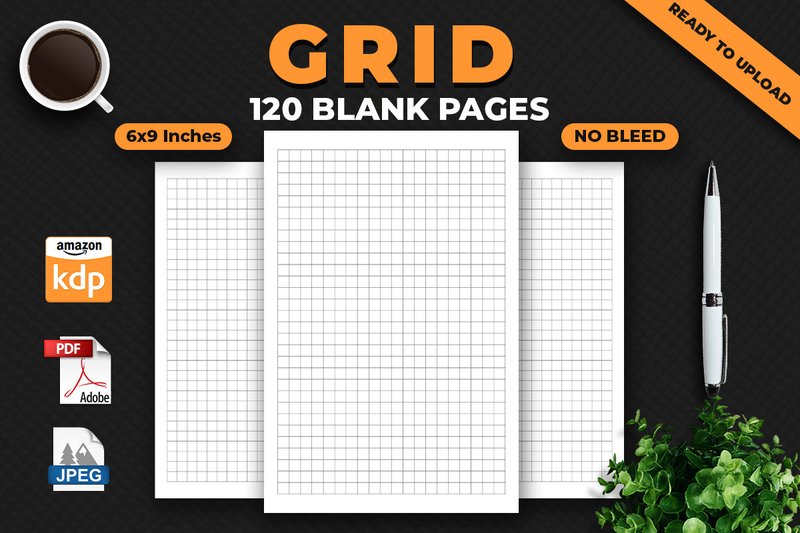 Grid Blank Pages KDP Low Content (by M9 Design)