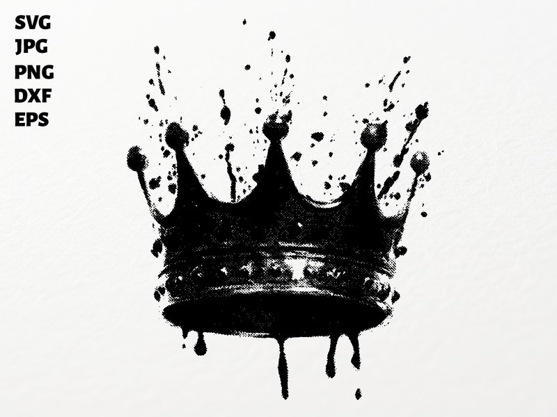 Grunge Crown SVG for Cricut Sublimation (by svgstudiofiles)