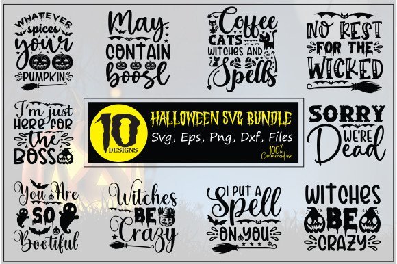 Halloween Svg Bundle Commercial Use (by BDB_Graphics)