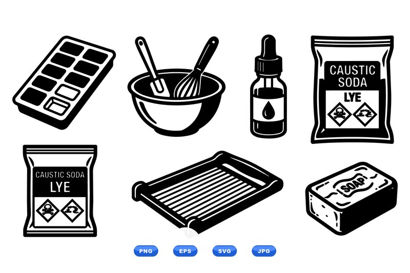 Handmade Soapmaking Icons SVG (by DesignVectx)