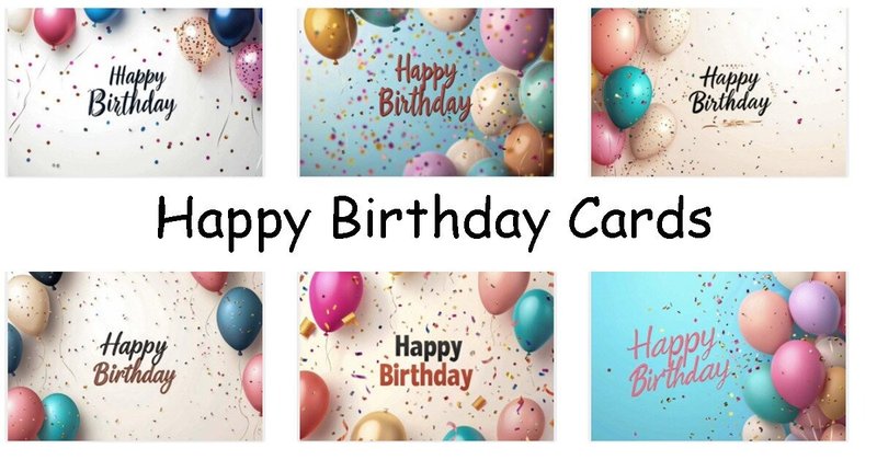 Happy Birthday Cards Bundle (by VetalStock)