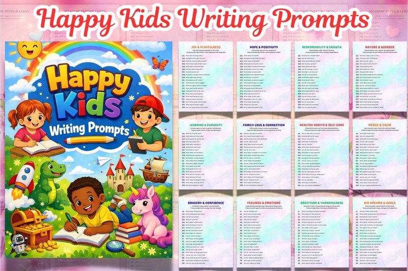 Happy Kids Writing Prompts (by Styled Design)