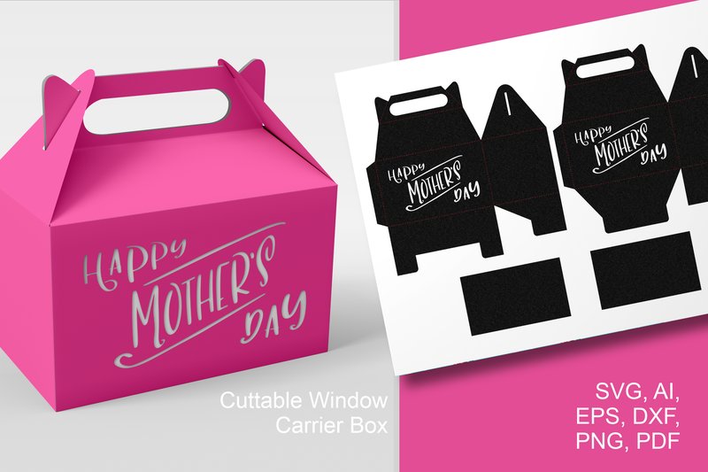 Happy Mother's Day 1 - Gable Favor Box (by print.cut.hang)