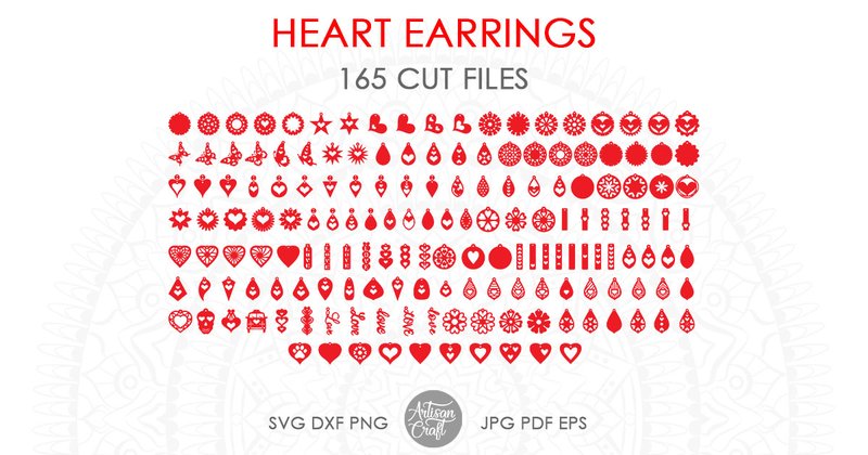Heart Earrings Bundle (by Artisan Craft SVG)