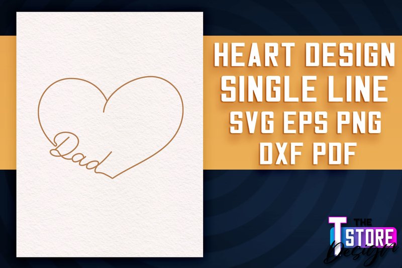 Heart Single Line SVG | Foil Quill Heart (by The T Store Design)