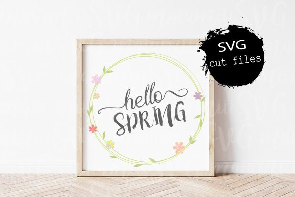 Hello Spring Sign, Kitchen Decor Svg (by MaiamiiiSVG)