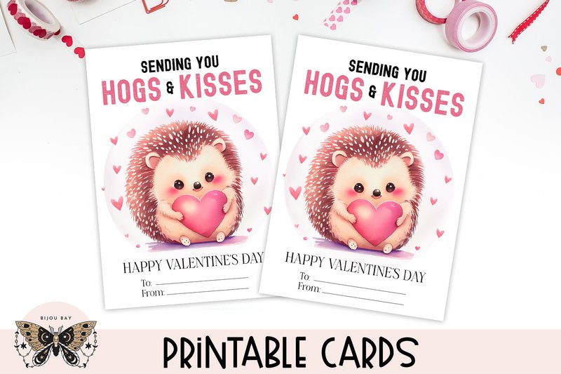 Hogs & Kisses Valentines Cards (by Luv Bijou)