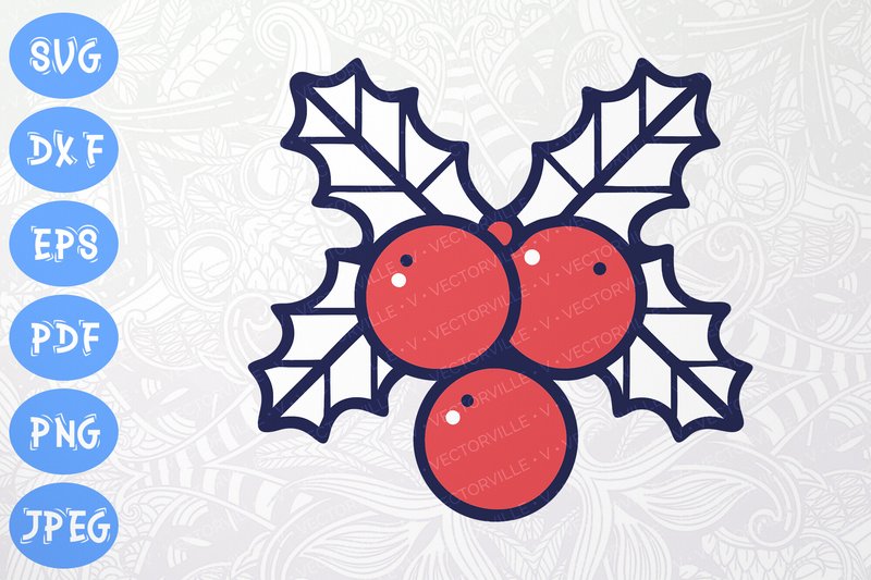 Holly Berries SVG for Festive DIY Crafts (by Vectorville)