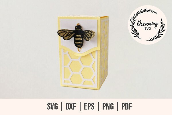 Honey Bee Gift Box Templates (by DreamingSVG)