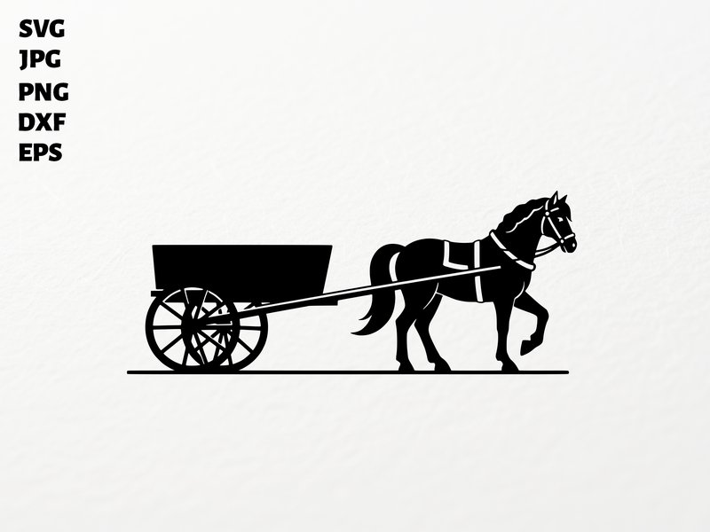 Horse Cart SVG for Cricut Sublimation (by svgstudiofiles)