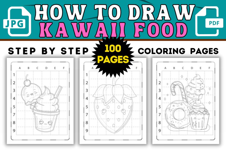 How to Draw Kawaii Food KDP Interiors -2 (by Pro Designs)