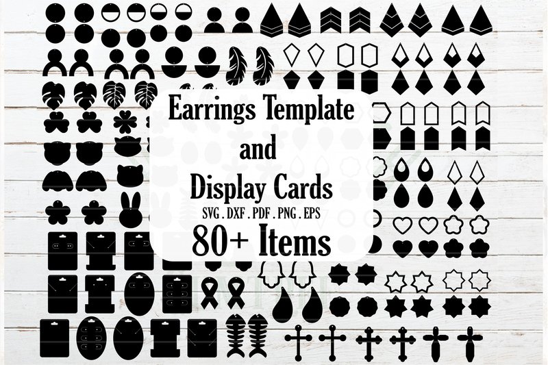 Huge Earrings and Jewelry Card Template (by redearth and gumtrees)