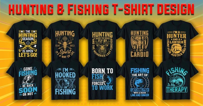 Hunting & Fishing Combo T-Shirt Bundle (by trendyhunt43)