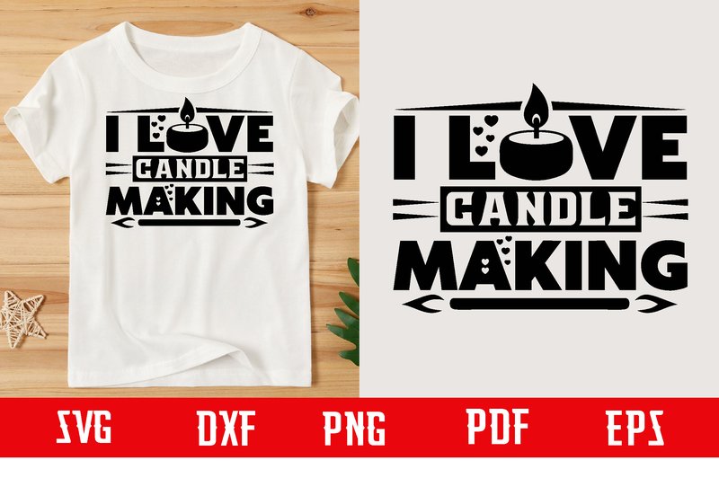 I Love Candle Making Svg Design (by binasvgbundle)